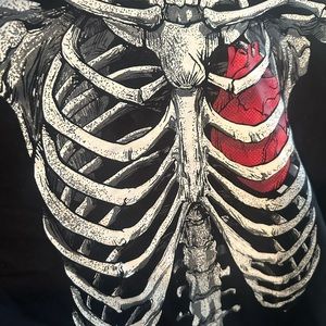 Skeleton Heart Long Sleeve Shirt